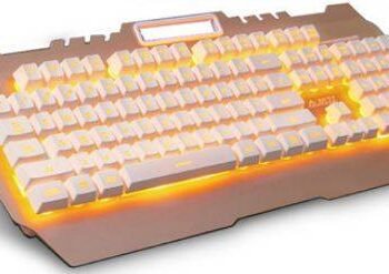 A-JAZZ Metal Mechanical Feel Keyboard Home Desktop Notebook Luminous Wired USB Game Waterproof Keyboard