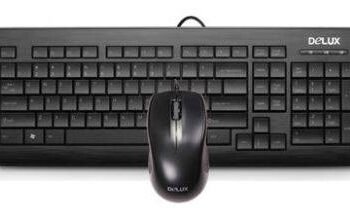 DELUX K3110P + M375BU Genuine Wired Keyboard Mouse Set Comfortable Expert