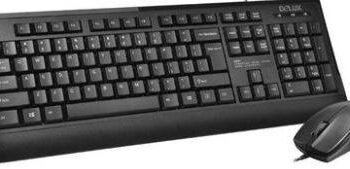 DeLUX Wired Keyboard Mouse Set USB Desktop Notebook Office Game Internet Cafes Waterproof